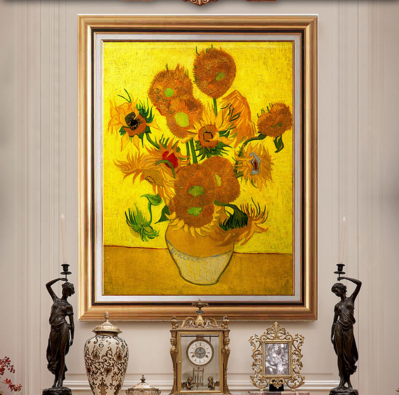 DIY 5D Van Gogh Sunflowers Diamond Mosaic Painting Cross Lower Yellow Diamond Embroider Picture Full Round Decor Diamond