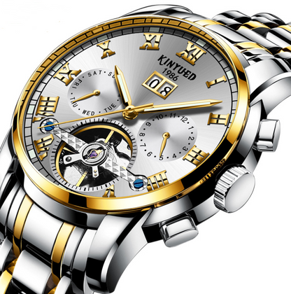 Solid stainless steel mechanical watch