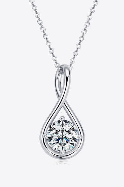 2 Carat Moissanite 925 Sterling Silver Necklace 