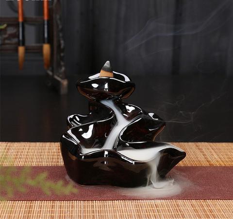 Black Ceramic Incense Burner