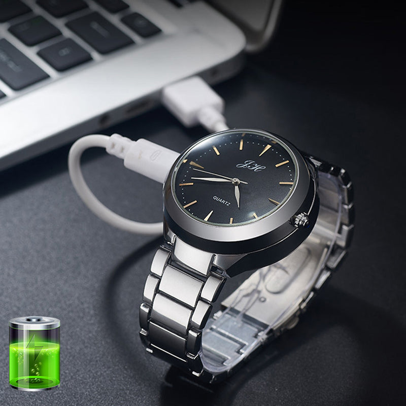 Multi-function cigarette lighter metal watch