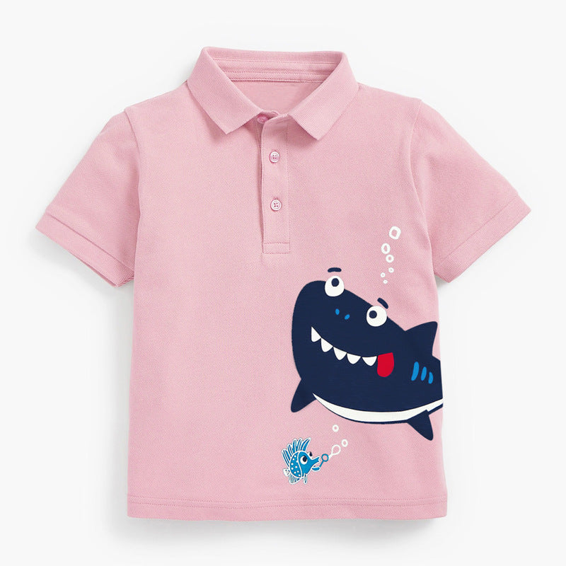 Short Sleeve Children's Suit Lapel Boys