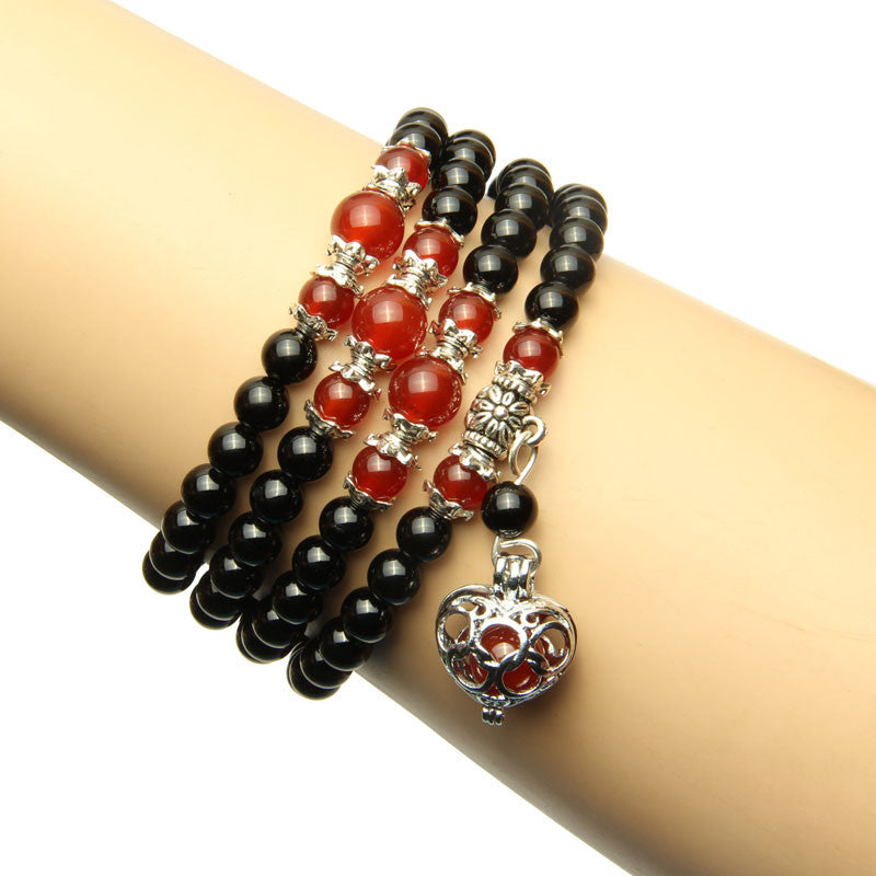 Dragon Horse Jewelry Crystal Bracelet 108 Buddha Bead Bracelet