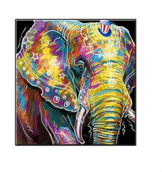 Mit Perlen - Der bunte Elefant - Diamond-Painting