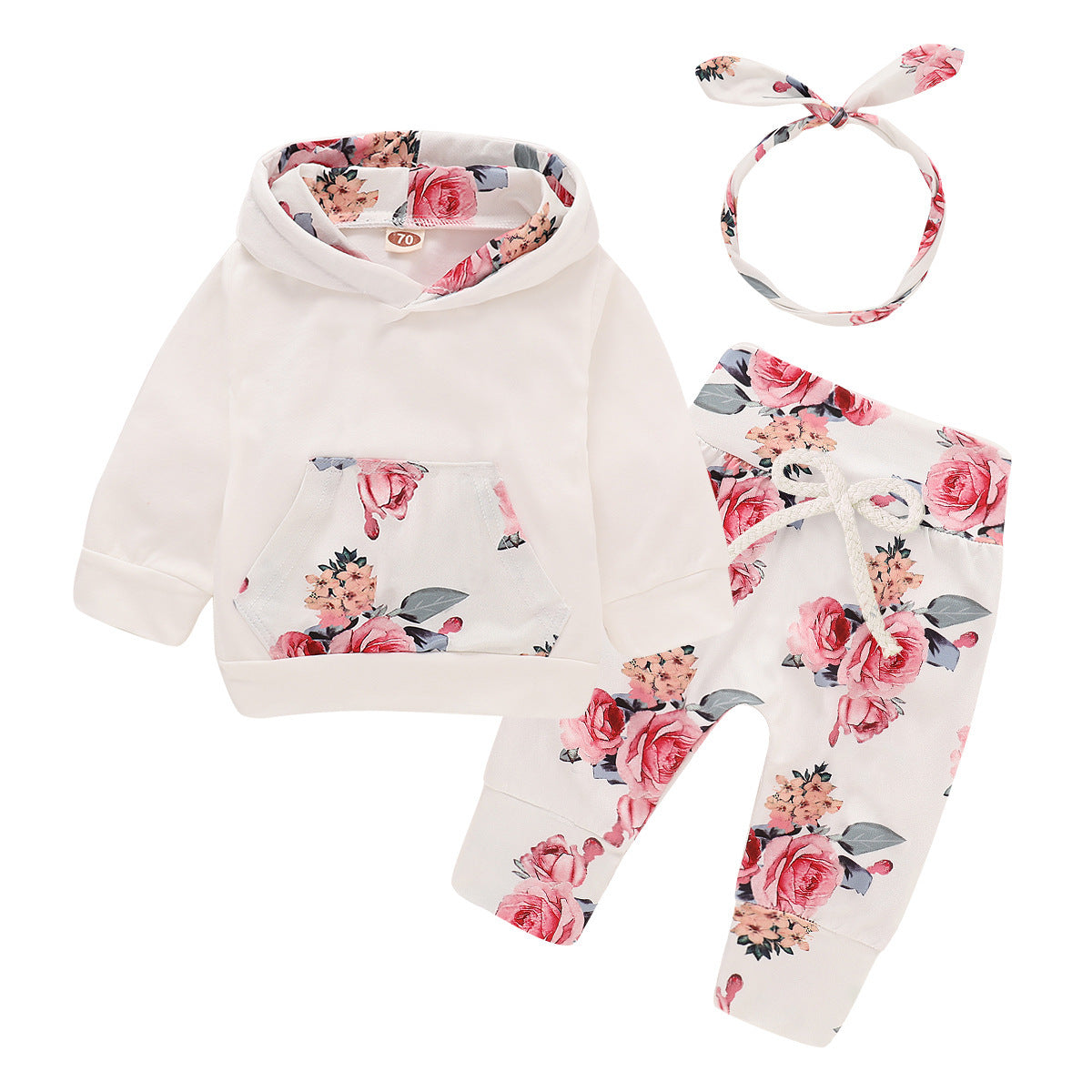 Children's floral solid color children's suit