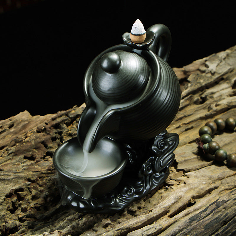 Teapot ceramic back incense burner