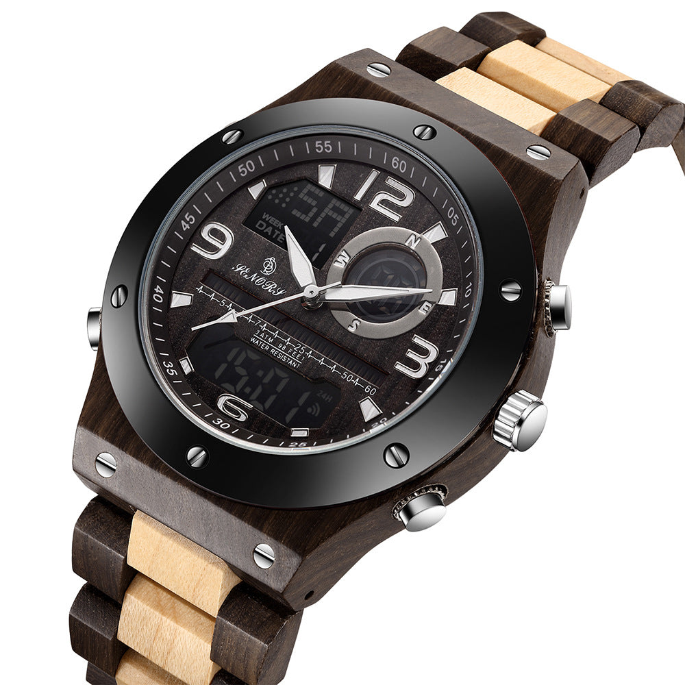 Luxury Wood Watch Handmade Chronograph Man