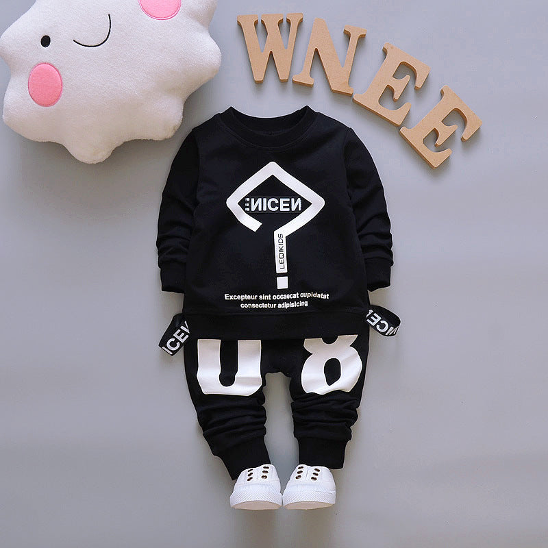 Boys And Girls Casual Sports Long-sleeved Trousers Suit