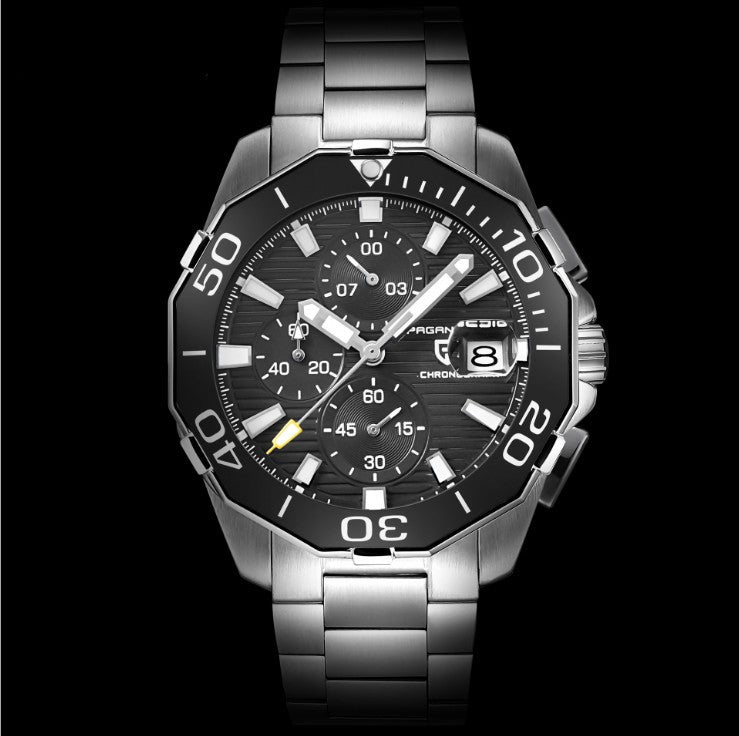 Men's watch with multi function large dial