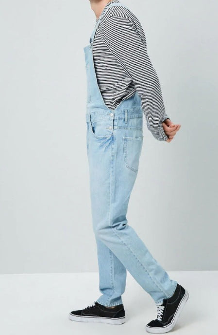 Men's denim overalls