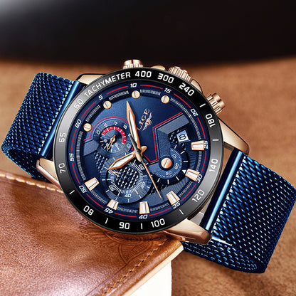 Men's watch with net