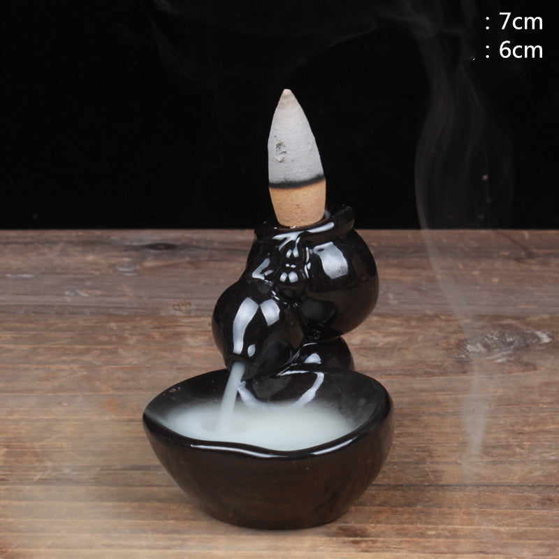 Mini Backflow Incense Burner Home Ceramic Incense Burner Desktop Decoration