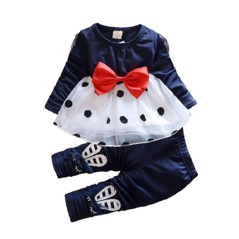 Baby Girl Spring And Autumn Children's Western Style Suit