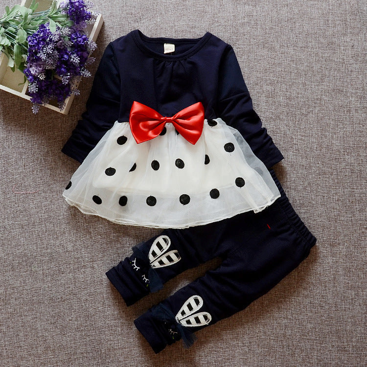 Baby Girl Spring And Autumn Children's Western Style Suit