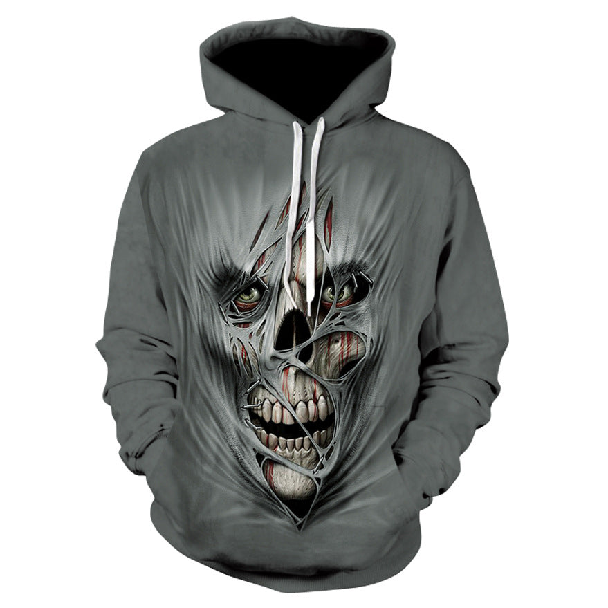 Tide Brand Sweater Baseball Uniform Halloween Skull