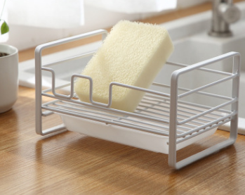 Household Rack Kitchen Sponge Pot Brush Drain Basket Scouring Pad Kitchen Gadgets Drying Creative Rack Shelf 