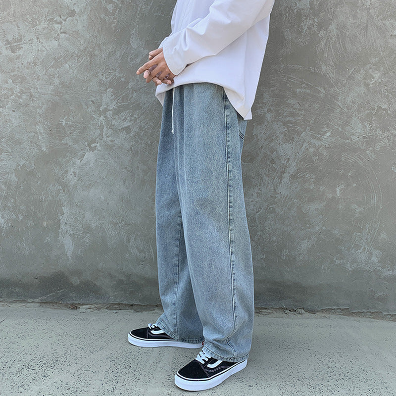 Men's Jeans Trendy Loose Straight Wide-Leg Pants