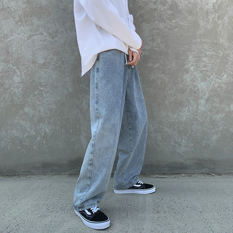 Men's Jeans Trendy Loose Straight Wide-Leg Pants