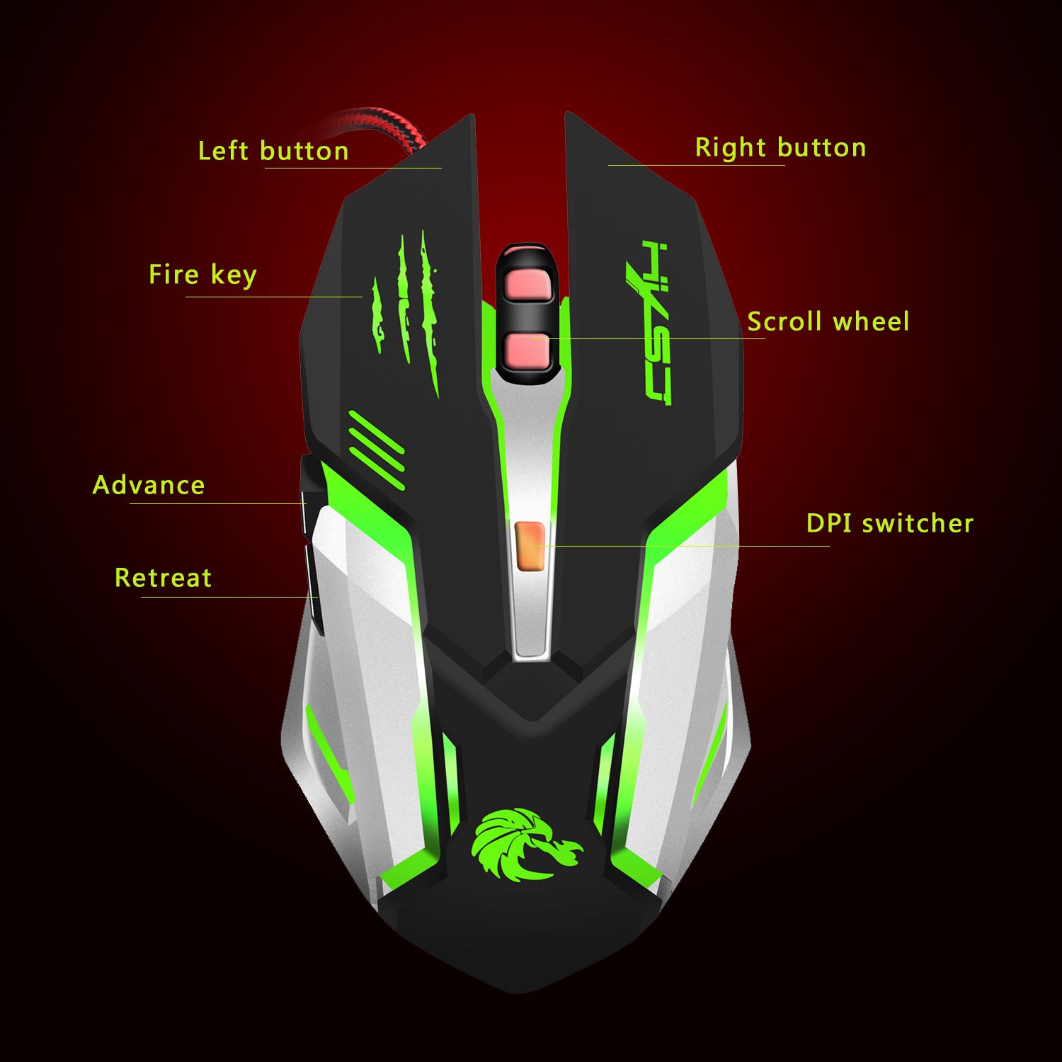 New S100 Mechanical Colorful Gaming Mouse