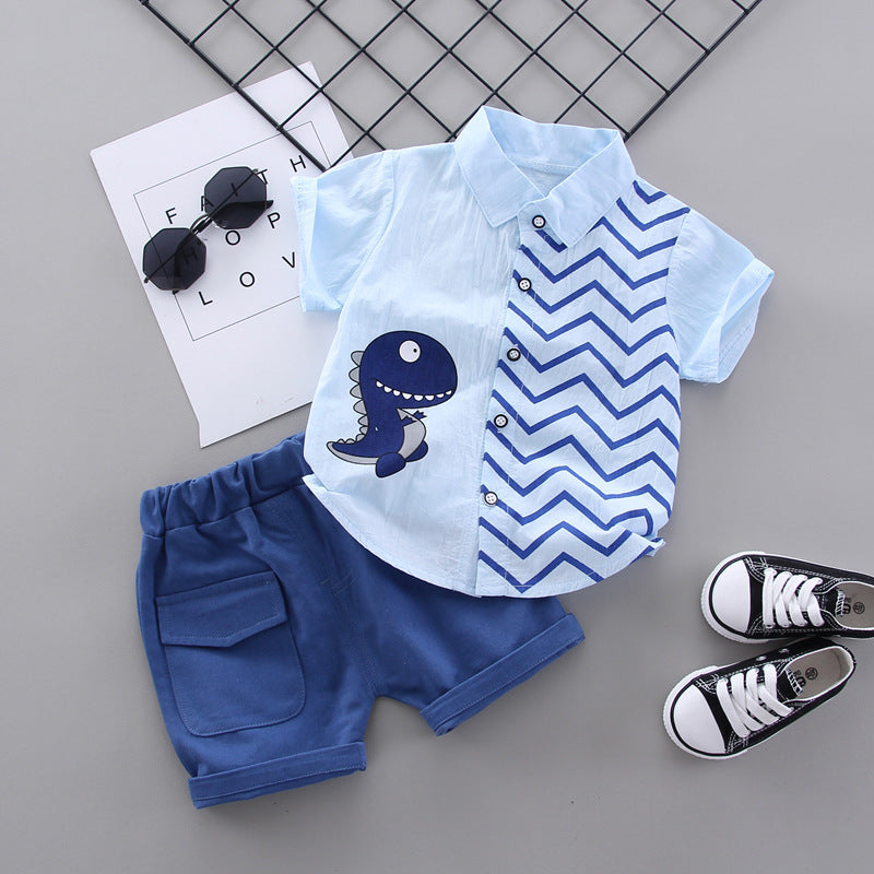 Two-piece Cotton Little T-shirt Shorts