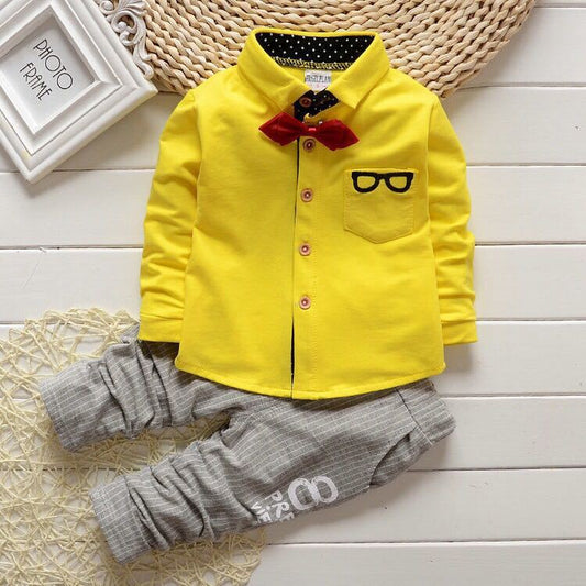 Spring Glasses Shirt Cotton Children's Suit