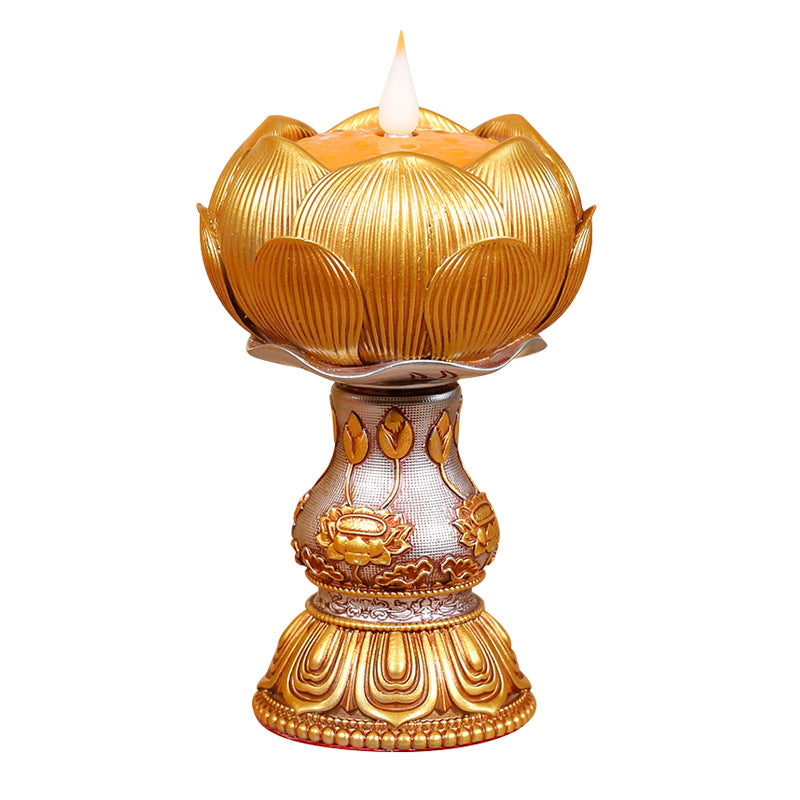 Electronic butter lamp lamp holder, lamp in front of Buddha, LED lamp, Buddha lamp, eight auspicious charging butter lamp, household