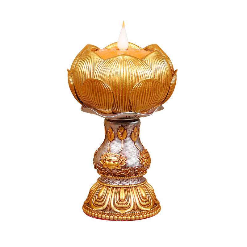 Electronic butter lamp lamp holder, lamp in front of Buddha, LED lamp, Buddha lamp, eight auspicious charging butter lamp, household