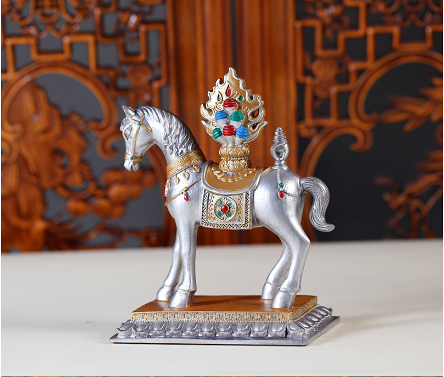 Xiangbao auspicious resin painting technology Buddha front ornaments home ornaments for Buddhist hall supplies retro nostalgic ornaments