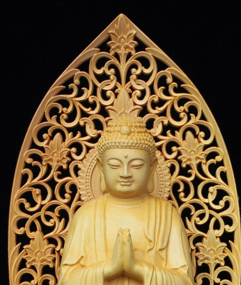 Poplar Wood Carving Buddha Figure Carving