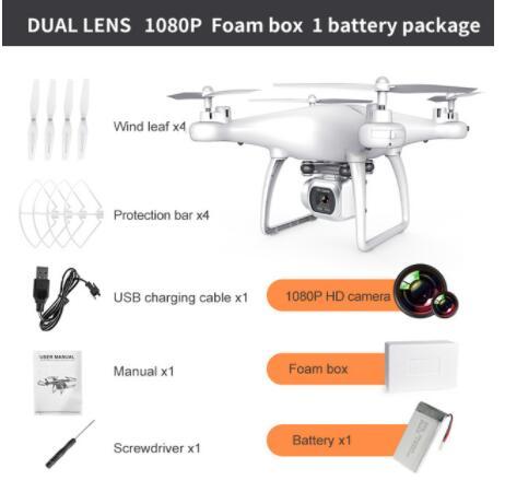 Cross-Border Drone Remote Control Aircraft HD 4k Dual Lens Camera Long Endurance Helicopter Model Fixed Altitude Aircraft - Babbazon 0