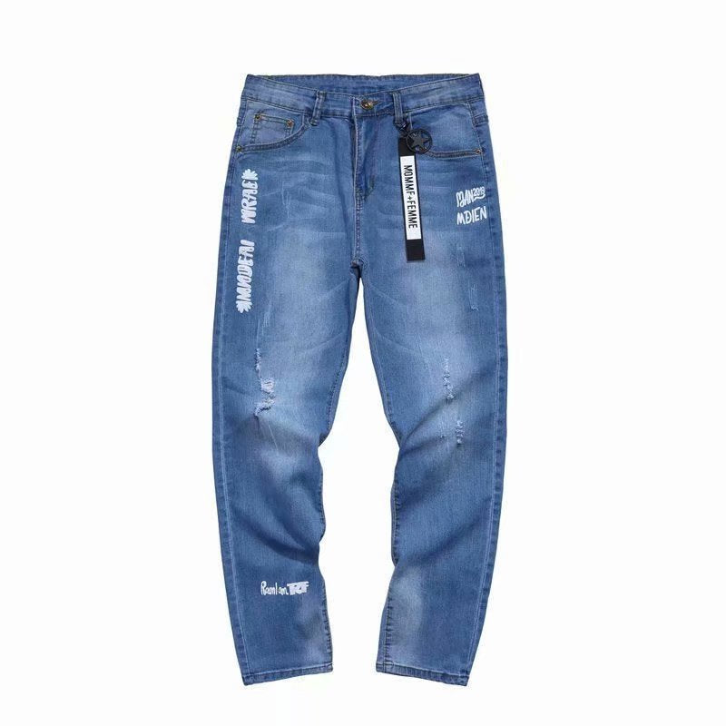 Casual Little Feet Men's 9-point Hole Pants