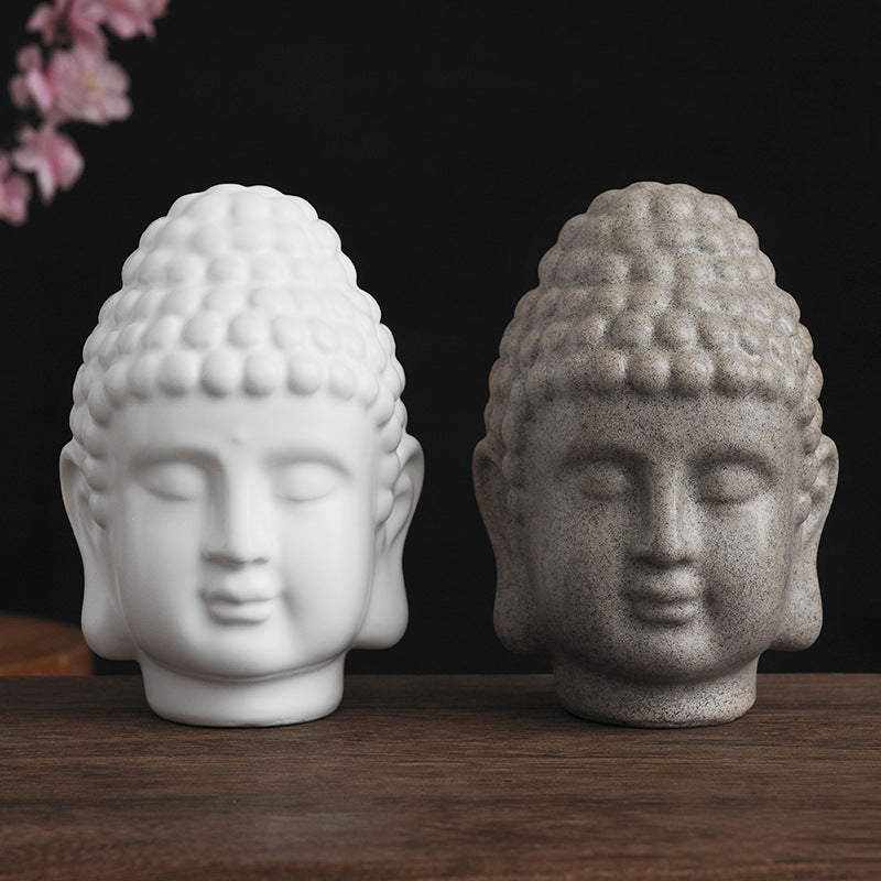 Mingze Sandstone Resin Crafted Buddha Head