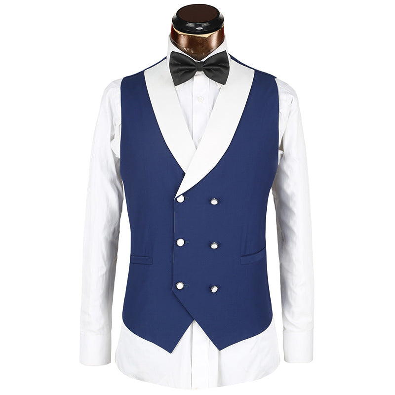 Business Casual Suit Male Three-piece Suit Groom Best Man Wedding Banquet Suit Male 