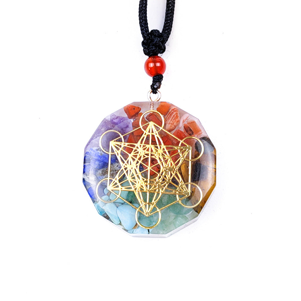 Crystal Semi-Precious Stones Meditation Colorful Pendant