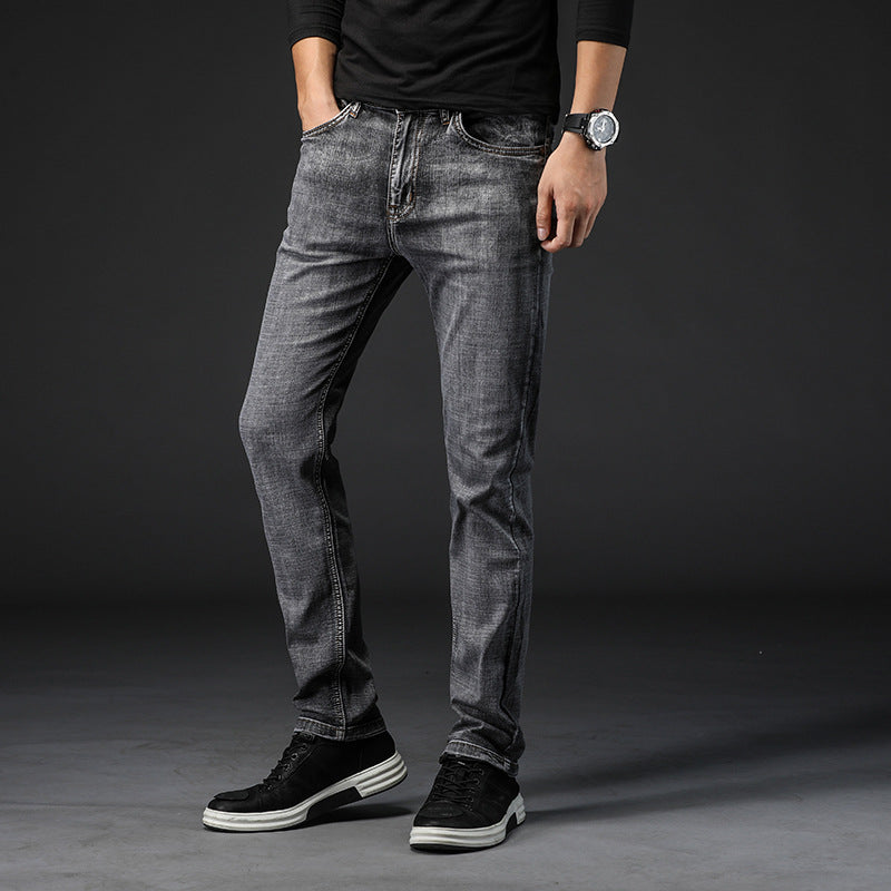 Fashion Men's Slim Straight-leg Jeans