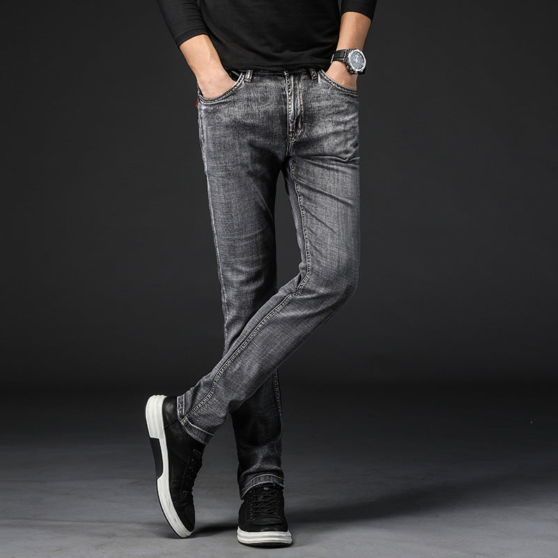 Fashion Men's Slim Straight-leg Jeans