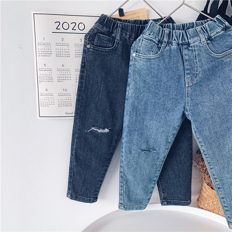 Xiaojiejia Boys' Pants Autumn Children's Jeans Korean Style Trendy Children's Pants New Trend