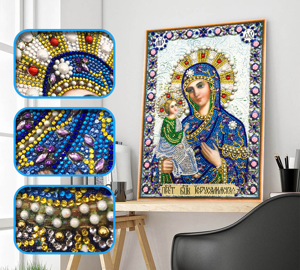 Religious Virgin Rhinestone Decorative Painting