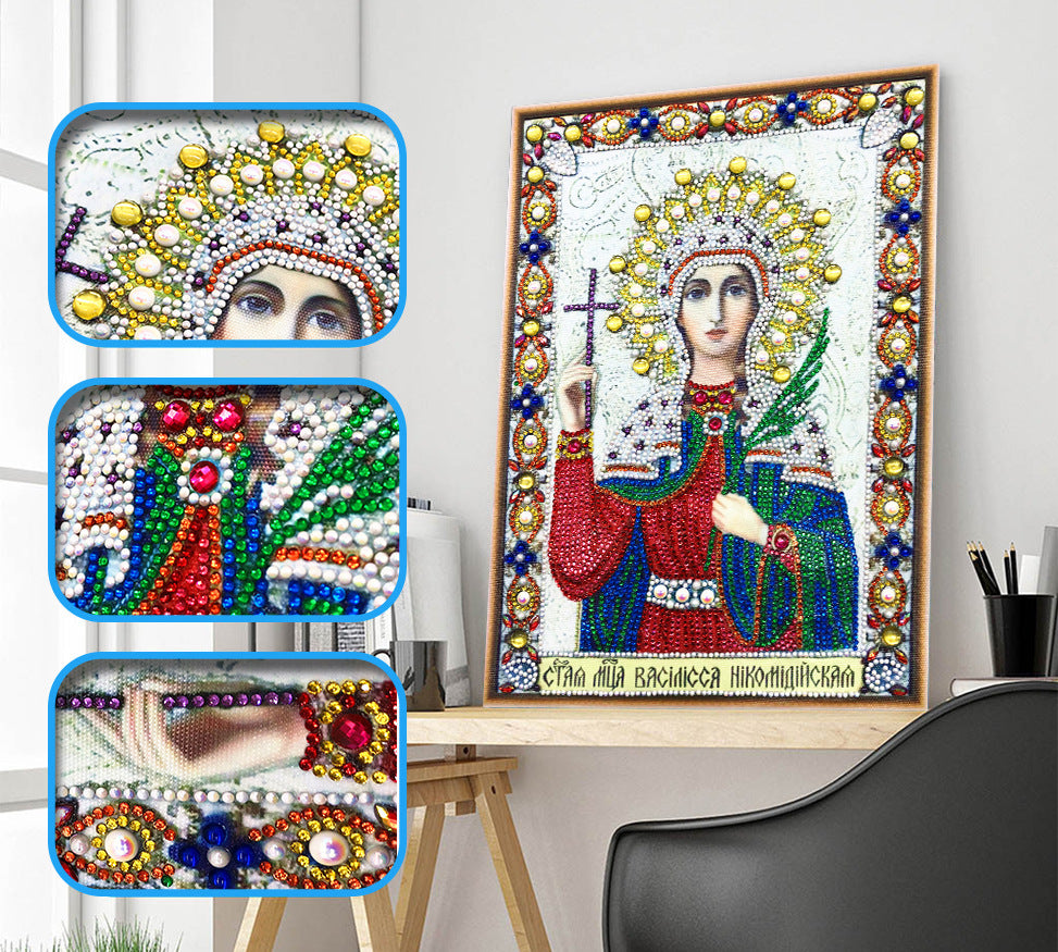 Religious Virgin Rhinestone Decorative Painting