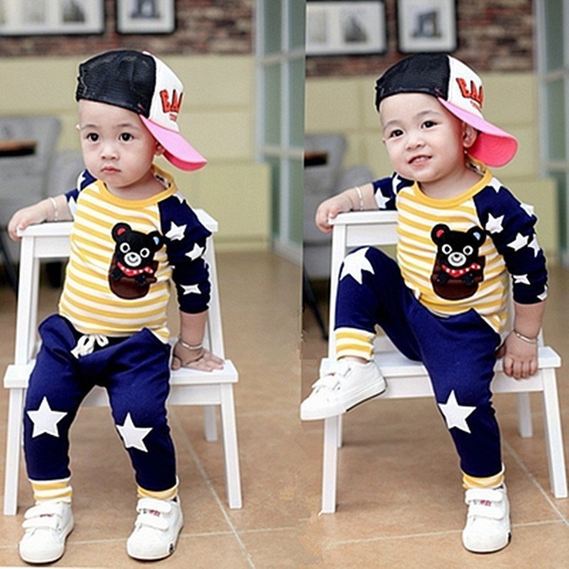 New Baby Boy Spring Suit Boys Spring Clothes Children's Clothes 1-2-3 Years Old Girls Spring Clothes