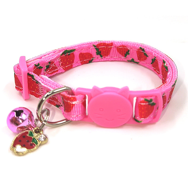 Pet Print Bell Cat Collar Cat Strap 