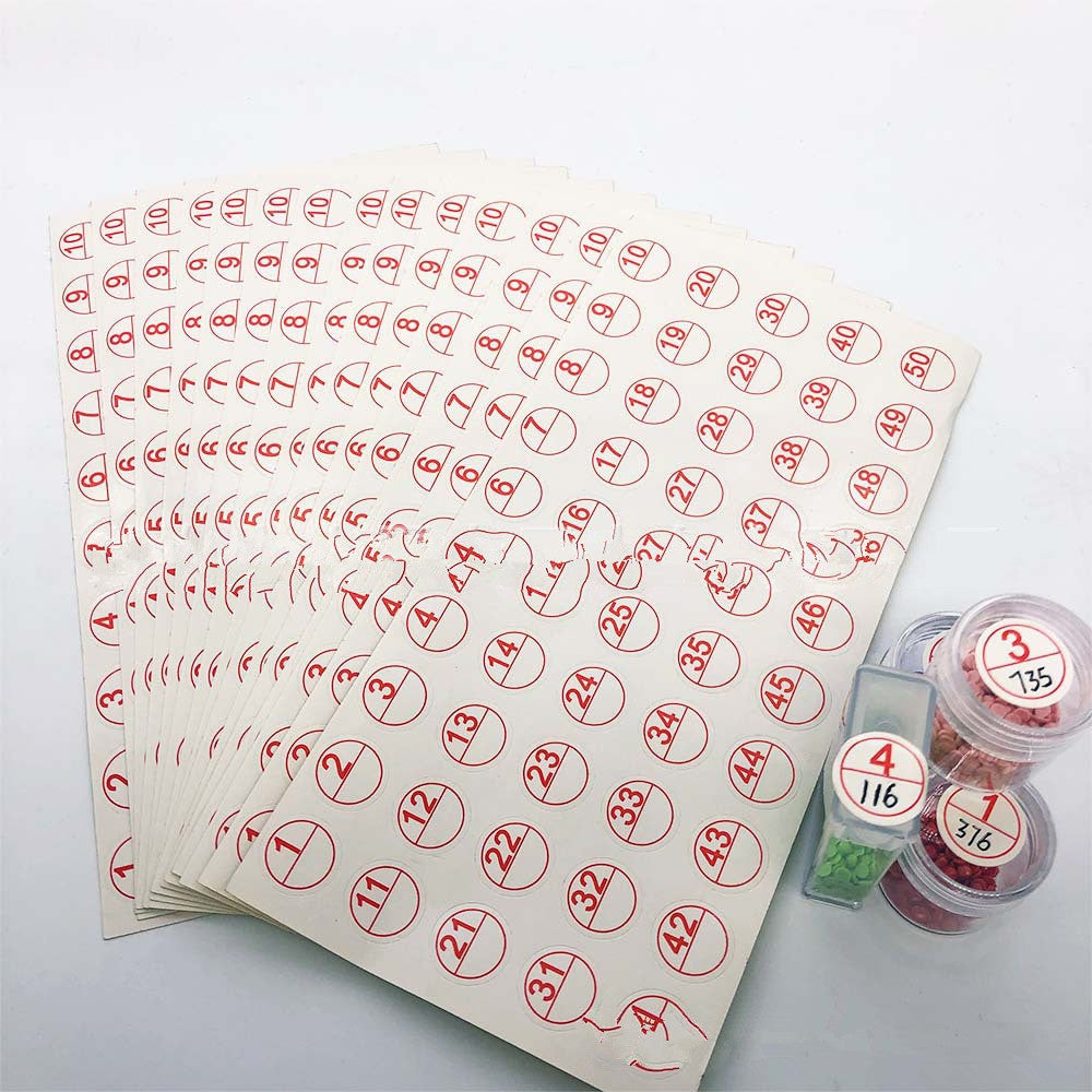 C Number Sticker Diamond Painting Tool Storage Bottle Number Label Sticker Sticker