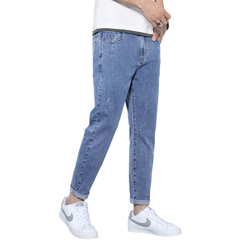 Fashion Simple Men's Small Feet Jeans