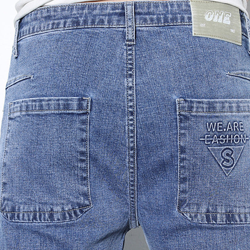 Fashion Simple Men's Small Feet Jeans