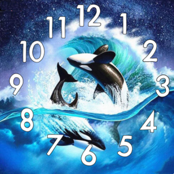 Dolphin Theme Diamond Painting, Full 5D Embroidery, Square Or Round Beads, Diy Cross Stitch Clock Mechanism, Perfect Gift