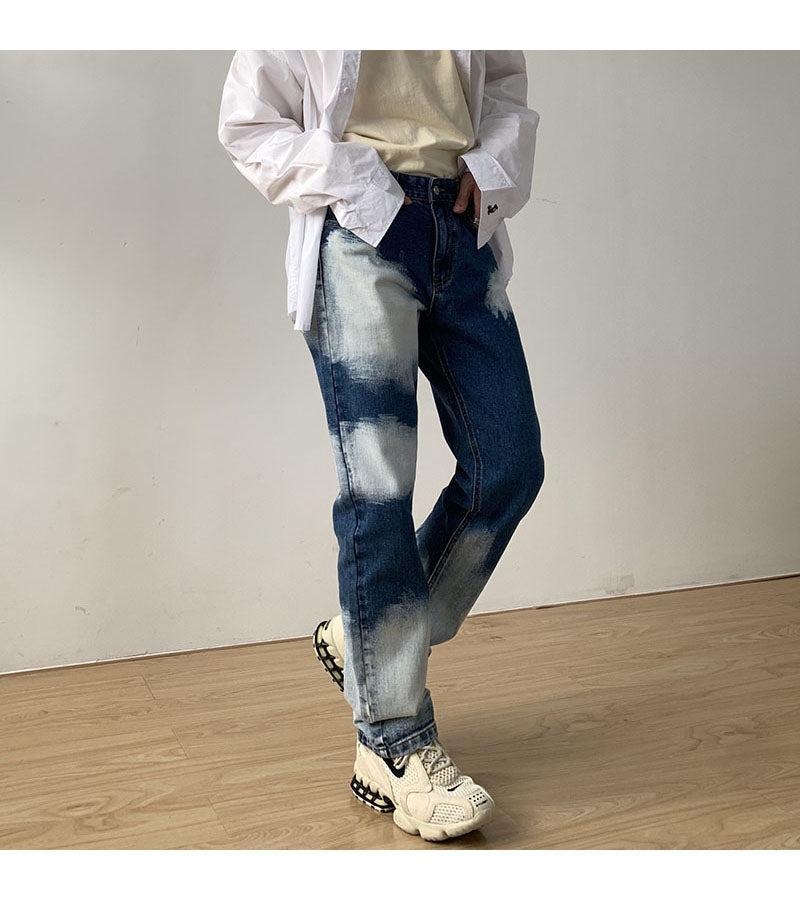 Personalized Jeans Men'S Straight Loose Flow Casual Trousers