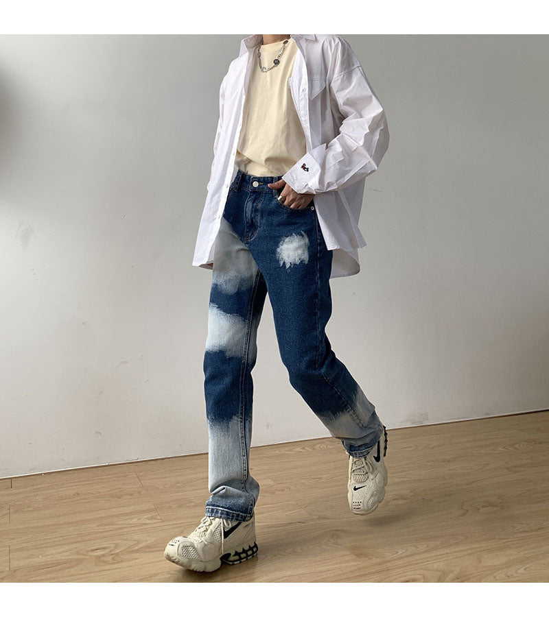 Personalized Jeans Men'S Straight Loose Flow Casual Trousers