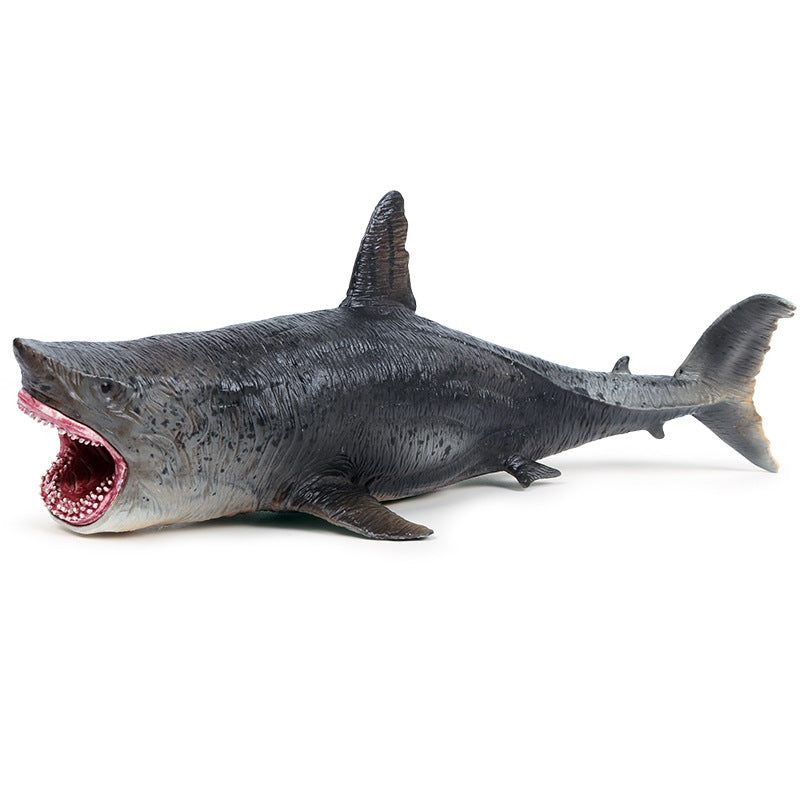 Simulation Marine Life Animal Model Megalodon Man-Eating Shark Shark Great White Shark Tiger Shark Children'S Toy Ornaments 