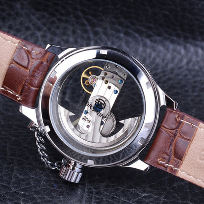 Double-Sided Hollow Automatic Waterproof Mechanical Belt Watch