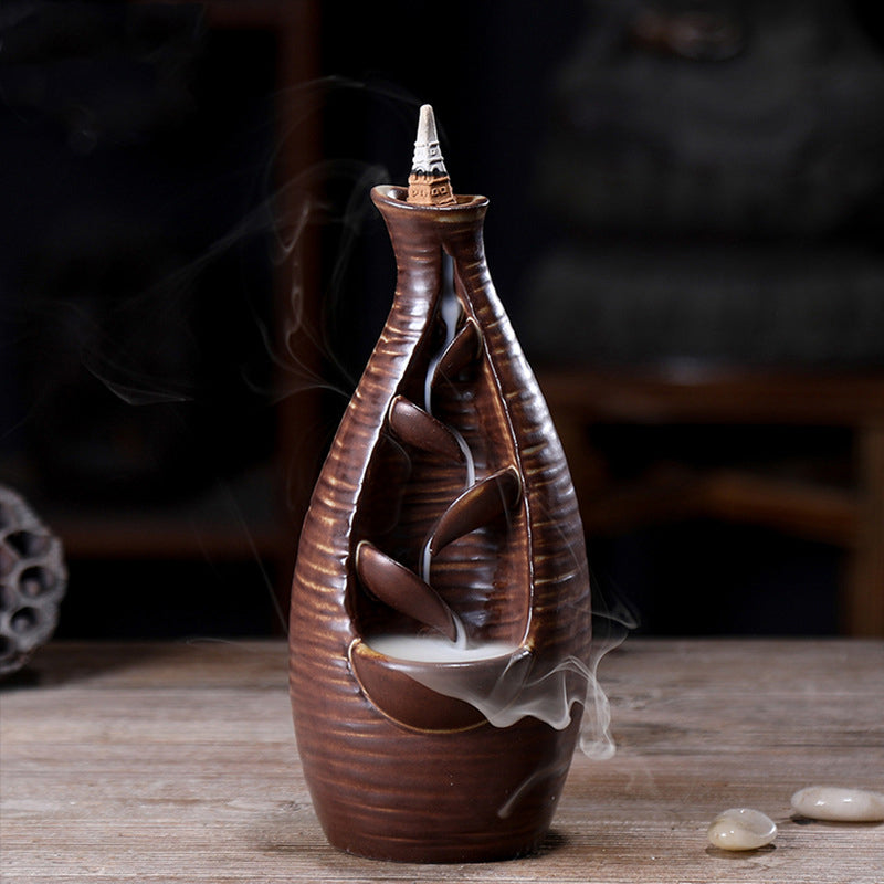 Back Flow Incense Burner Ceramic Aroma Diffuser